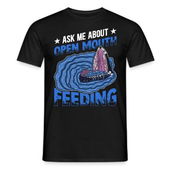Observation des baleines Observation des baleines Orques Bleu Baleine - T-shirt homme - noir - Devant - AI Model Male 178 light (178cm)
