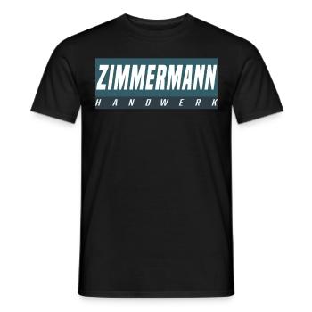 Zimmermann T-Shirt - Männer T-Shirt - Schwarz - Vorne - AI Model Male 178 light (178cm)