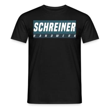 Schreiner T-Shirt - Männer T-Shirt - Schwarz - Vorne - AI Model Male 178 light (178cm)