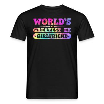 Ex Girlfriend Breakup Party Happily Separated - Men's T-Shirt - black - Front - AI Model Male 178 light (178cm)