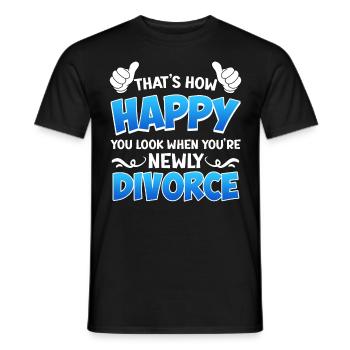 Divorce Party New Divorce Divorce - Men's T-Shirt - black - Front - AI Model Male 178 light (178cm)