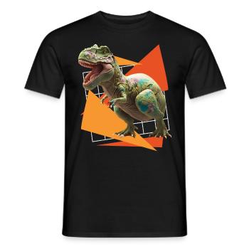 Eggspert Ostereier Suche Dinsosaurier Osterhasen - Männer T-Shirt - Schwarz - Vorne - AI Model Male 178 light (178cm)