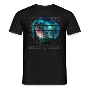 Édition limitée 1980 Avril Anniversaire Northern Lights - T-shirt homme - noir - Devant - AI Model Male 178 light (178cm)