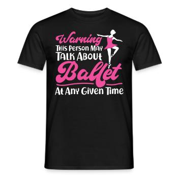 Ballet Danseuse Danse Ballerine - T-shirt homme - noir - Devant - AI Model Male 178 light (178cm)