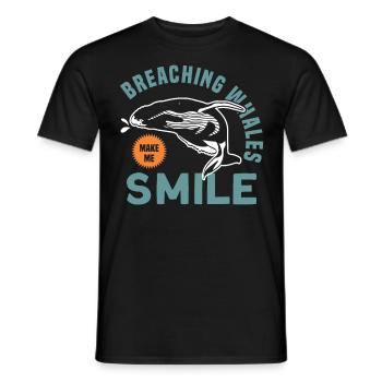 Whale Watching Whale Watching Whales Orca Blue Whale - Men's T-Shirt - black - Front - AI Model Male 178 light (178cm)