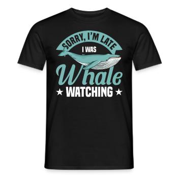 Whale Watching Whale Watching Whales Orca Blue Whale - Men's T-Shirt - black - Front - AI Model Male 178 light (178cm)