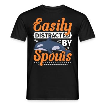 Whale Watching Whale Watching Whale Orca Blue Whale - Men's T-Shirt - black - Front - AI Model Male 178 light (178cm)