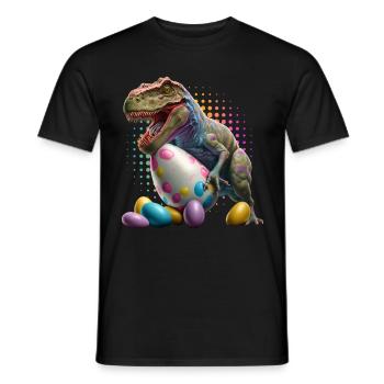Eggspert Eiersuche Dinosaurier Ostereier - Männer T-Shirt - Schwarz - Vorne - AI Model Male 178 light (178cm)