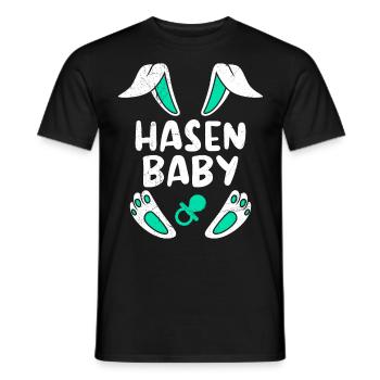 Bébé lapin de Pâques Petit lapin Enfants - T-shirt homme - noir - Devant - AI Model Male 178 light (178cm)