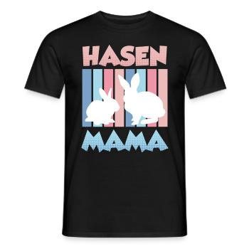 Hasen Mama Hase Osterhasen Osterfreunde Ostern - Männer T-Shirt - Schwarz - Vorne - AI Model Male 178 light (178cm)