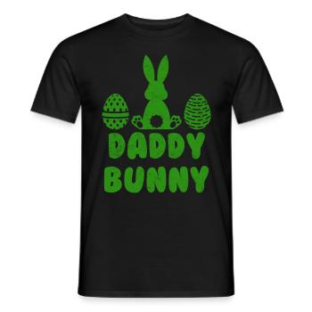 Papa Bunny Easter Daddy Bunny Easter Bunny - Men's T-Shirt - black - Front - AI Model Male 178 light (178cm)