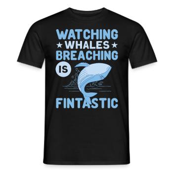 Whale Watching Whale Watching Whales Orca Blue Whale - Men's T-Shirt - black - Front - AI Model Male 178 light (178cm)