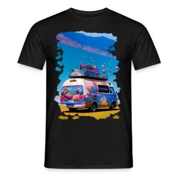 Campez et volez - Freiheit - T-shirt homme - noir - Devant - AI Model Male 178 light (178cm)