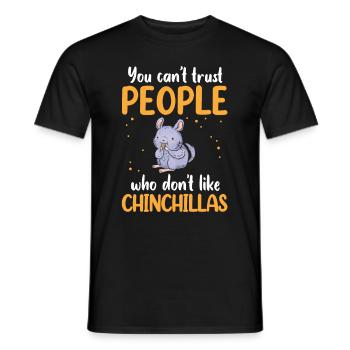 Les chinchillas ne font pas confiance aux poux laineux de rongeurs - T-shirt homme - noir - Devant - AI Model Male 178 light (178cm)