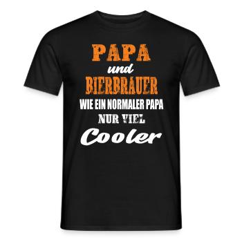 Papa und Bierbrauer - Männer T-Shirt - Schwarz - Vorne - AI Model Male 178 light (178cm)
