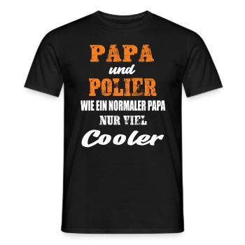 Papa und Polier - Männer T-Shirt - Schwarz - Vorne - AI Model Male 178 light (178cm)