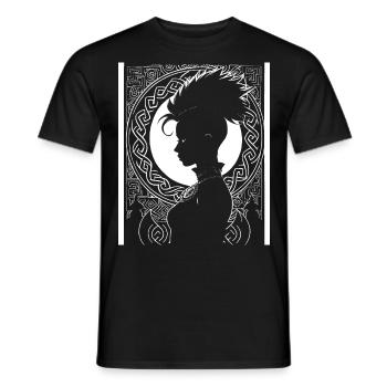 Fantasy Post Punk Keltische Stammeskunst Batcave Girl - Männer T-Shirt - Schwarz - Vorne - AI Model Male 178 light (178cm)