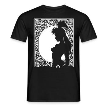 Fantasy Post Punk Keltische Stammeskunst Batcave Girl - Männer T-Shirt - Schwarz - Vorne - AI Model Male 178 light (178cm)