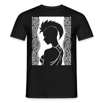 Invoke the Supernatural Captivating Horror Nun, S - Men's T-Shirt - black - Front - AI Model Male 178 light (178cm)