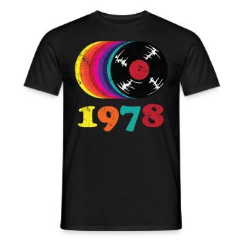 Millésime 1978 - T-shirt homme - noir - Devant - AI Model Male 178 light (178cm)