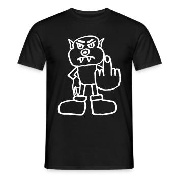 Pig Man Funny Pig Design - Men's T-Shirt - black - Front - AI Model Male 178 light (178cm)