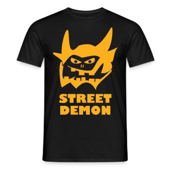 Street Demon, Skater Design avec le démon - T-shirt homme - noir - Devant - AI Model Male 178 light (178cm)