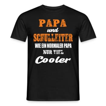 Papa und Schulleiter - Männer T-Shirt - Schwarz - Vorne - AI Model Male 178 light (178cm)