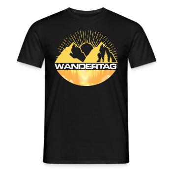 Wandertage Bergfan Wandern Hiking - Männer T-Shirt - Schwarz - Vorne - AI Model Male 178 light (178cm)