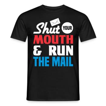 Postman Postman Letter Parcel Service Gift - Men's T-Shirt - black - Front - AI Model Male 178 light (178cm)