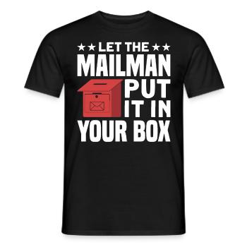Postbote Briefträger Brief Paketdienst Geschenk - Männer T-Shirt - Schwarz - Vorne - AI Model Male 178 light (178cm)