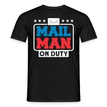 Postman Postman Letter Parcel Service Gift - Men's T-Shirt - black - Front - AI Model Male 178 light (178cm)