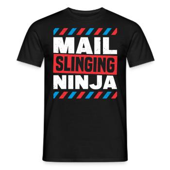 Postbote Briefträger Brief Paketdienst Geschenk - Männer T-Shirt - Schwarz - Vorne - AI Model Male 178 light (178cm)
