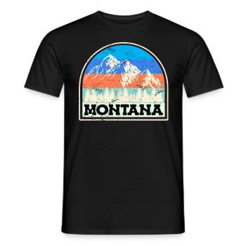 Montana Alpinisme Sommet Escalade Randonnée - T-shirt homme - noir - Devant - AI Model Male 178 light (178cm)