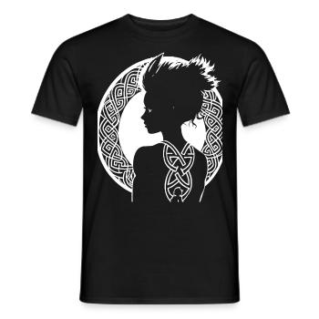 Fantasy Post Punk Keltische Stammeskunst Batcave Girl - Männer T-Shirt - Schwarz - Vorne - AI Model Male 178 light (178cm)