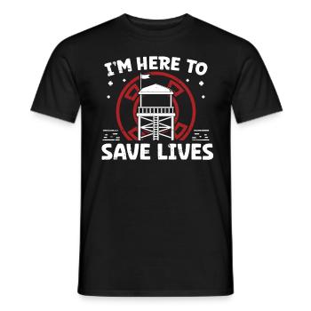 Lifeguards Here To Save Lives Lifeguards - Men's T-Shirt - black - Front - AI Model Male 178 light (178cm)