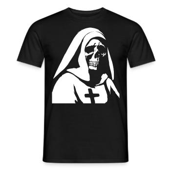 Mystifying et Audacieuse Horreur Nonne, Satanique et Occu - T-shirt homme - noir - Devant - AI Model Male 178 light (178cm)