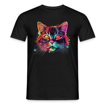 Psycat - T-shirt homme - noir - Devant - AI Model Male 178 light (178cm)