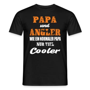 Papa und Angler Angeln Vater und Sohn Angeln - Männer T-Shirt - Schwarz - Vorne - AI Model Male 178 light (178cm)