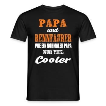 Papa und Rennfahrer Rennsport Motorsport - Männer T-Shirt - Schwarz - Vorne - AI Model Male 178 light (178cm)