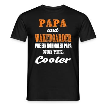 Papa und Wakeboarder Wakeboarding Waker - Männer T-Shirt - Schwarz - Vorne - AI Model Male 178 light (178cm)