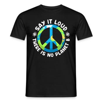 There is no Planet B Umweltschutz Rette die Erde - Männer T-Shirt - Schwarz - Vorne - AI Model Male 178 light (178cm)