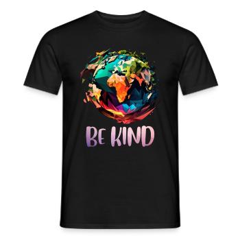 Be Kind Rette die Erde Umweltschutz Naturschutz - Männer T-Shirt - Schwarz - Vorne - AI Model Male 178 light (178cm)