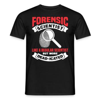 Forensic Scientist Forensic Forensic Science - Men's T-Shirt - black - Front - AI Model Male 178 light (178cm)