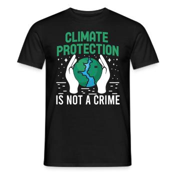 Activisme environnemental Protection du climat, pas crime Terre - T-shirt homme - noir - Devant - AI Model Male 178 light (178cm)