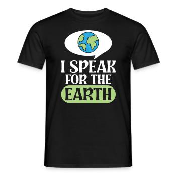 L’activisme environnemental parle pour la Terre Protection de l’environnement - T-shirt homme - noir - Devant - AI Model Male 178 light (178cm)