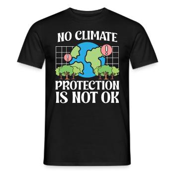 Activisme environnemental Pas de protection du climat Pas ok Terre - T-shirt homme - noir - Devant - AI Model Male 178 light (178cm)