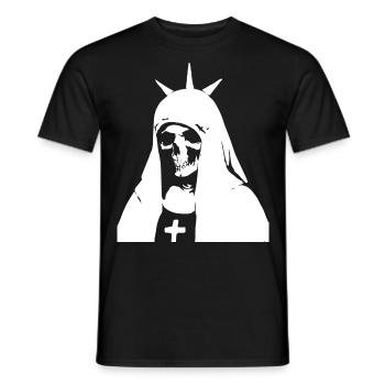 Élégance surnaturelle dans Horror Nun, Satanic et - T-shirt homme - noir - Devant - AI Model Male 178 light (178cm)