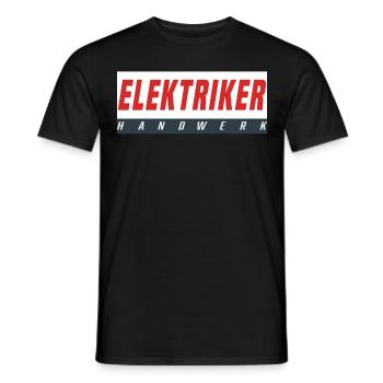 Elektriker T-Shirt - Männer T-Shirt - Schwarz - Vorne - AI Model Male 178 light (178cm)