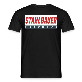 Stahlbauer T-Shirt - Männer T-Shirt - Schwarz - Vorne - AI Model Male 178 light (178cm)