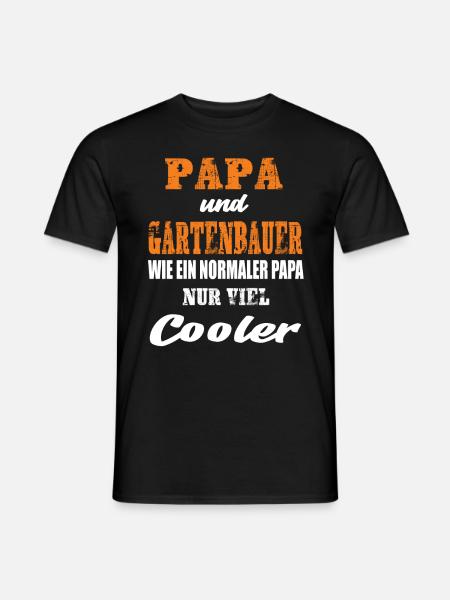 Papa und Gartenbauer - Männer T-Shirt - Schwarz